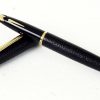 Vintage platinum sheep skin leather fountain pen -  18K 750  solid gold F nib - Image 3