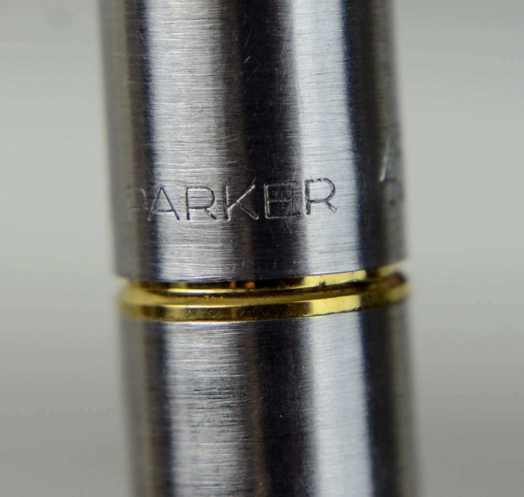Buy online Parker 45 flighter England fountain pen 14K solid gold F nib