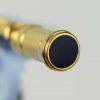 Vintage parker duofold centennial blue marbled ballpoint pen with gold filled trim - Image 4