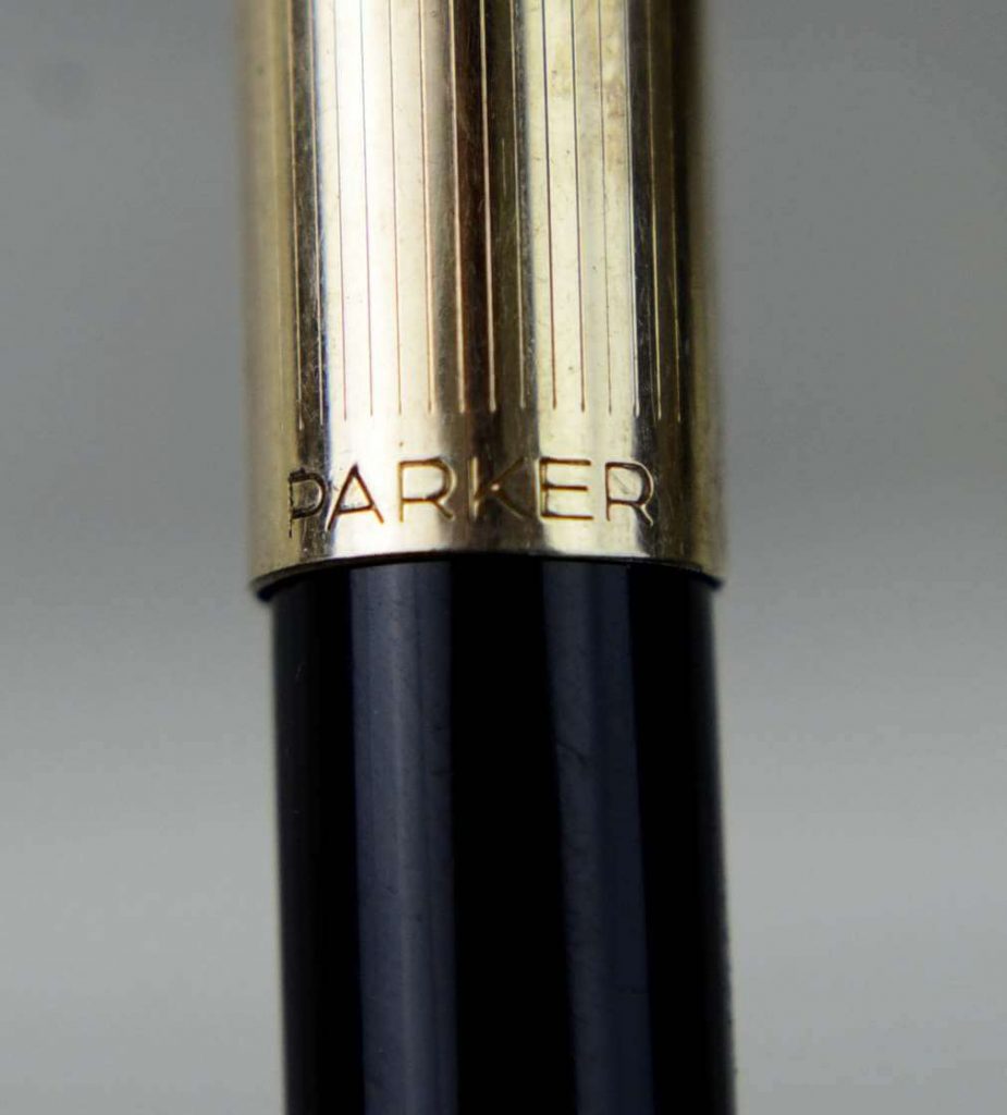 Parker la plume fountain pen with 14C solid gold F nib