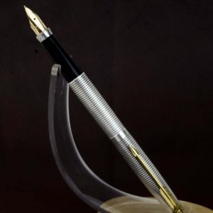vintage-parker-75-sterling-silver-925-fountain-pen-14K-solid-gold-XF-nib-USA