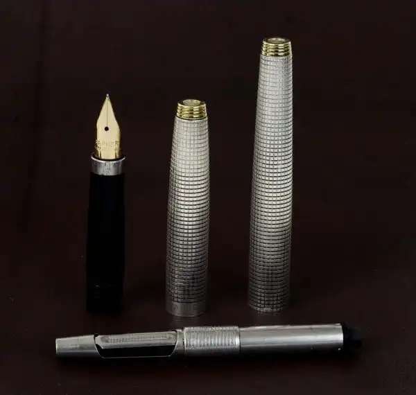 Vintage parker 75 sterling silver fountain pen 14K Gold XF nib - Very clean - Image 3