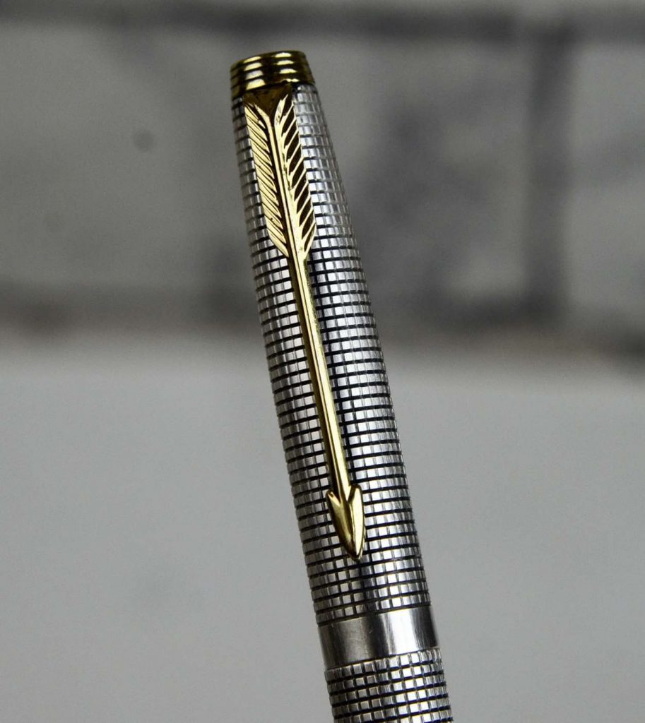 Vintage parker sterling silver 75 fountain pen with 14K solid gold XF nib