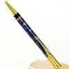 Vintage parker duofold centennial blue marbled ballpoint pen with gold filled trim - Image 2