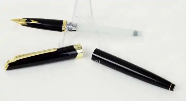 Vintage Platinum P300 posted fountain pen - 18K solid gold  semi-hooded M nib - Image 3