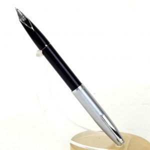 vintage-sheaffer-imperial-440-black-barrel-fountain-pen-with-inlaid-steel-Medium-nib-Aus