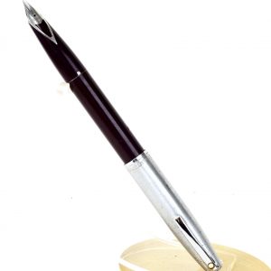 vintage-sheaffer-imperial-440-burgundy-barrel-fountain-pen-inlaid-steel-Medium-nib-australia