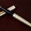 Vintage sheaffer lady 642  Silver plated  barrel fountain pen 14K solid gold M nib - Image 3