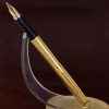 Vintage parker 75 ciselle gold plated fountain pen with 14K solid gold B nib - Image 2