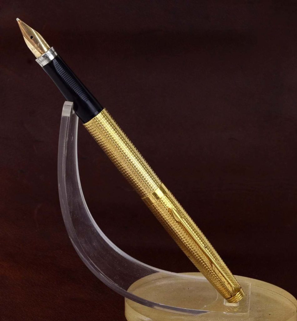 Buy parker 75 ciselle fountain pen gold plated barrel with 14K gold B nib