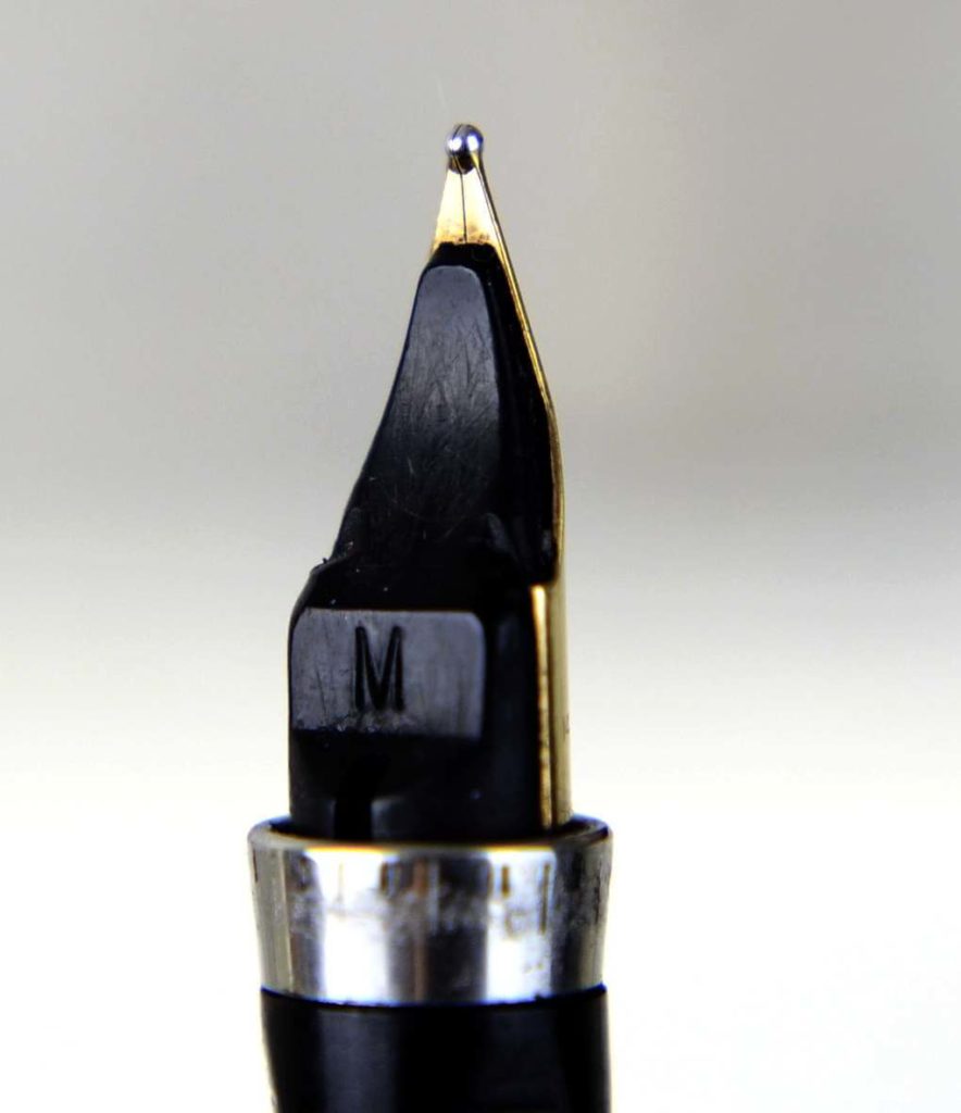 Vintage parker 75 925 silver barrel fountain pen with 14K solid gold M nib