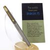 Vintage parker 75 sterling silver fountain pen with 14K solid Gold M nib - NOS mint stock - Image 2