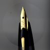 Vintage platinum sheep skin leather fountain pen -  14K 585  solid gold M nib - Image 6