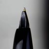 Vintage platinum sheep skin leather fountain pen -  14K 585  solid gold M nib - Image 5