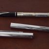 Vintage sheaffer targa fountain pen 1000s mirror chrome fluted slim barrel fine Nib - Image 5