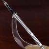 Vintage sheaffer targa fountain pen 1000s mirror chrome fluted slim barrel fine Nib - Image 2