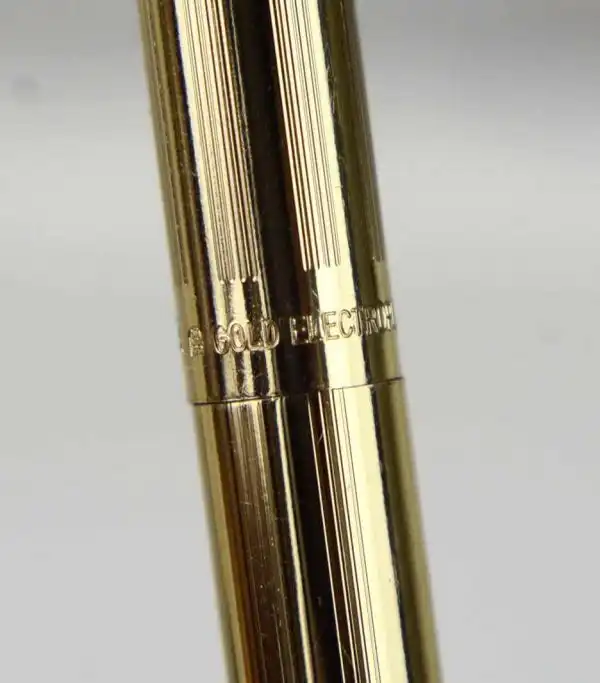 sheaffer targa fountain pen and  ballpoint pen set gold rolled body with 23K gold plated F nib - Unused - Image 7