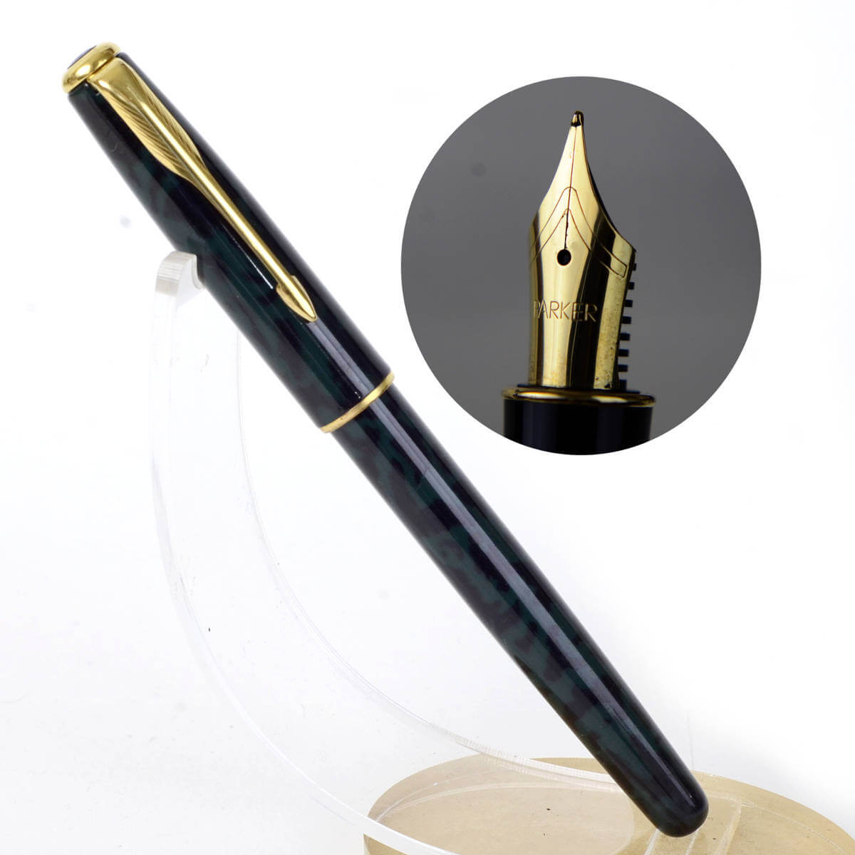 Parker Sonnet  Fountain Pen Nib  23k Gold Plated  Broad Pt & Feed New 