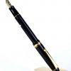 Pilot Custom 74 black barrel fountain pen -  14K 585 solid gold F nib  - Mint - Image 2