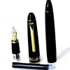 Sailor founded 1911 black barrel fountain pen - 14K solid gold M nib - Image 4