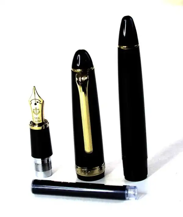 SAILOR FOUNDED 1911 14K 2本セット Sailor 1911S Fountain Pen - Black with Gold Trim - 14k