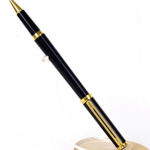 vintage-noblesse-oblique-black-barrel-roller-ball-pen-23K-gold-trim-Medium