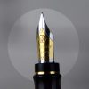 Waterman Expert black barrel fountain pen - gold plated EF dualtone nib - Image 7