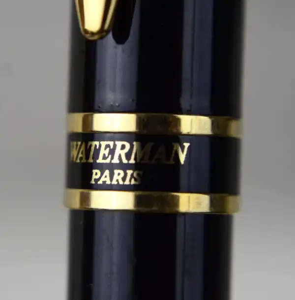 Waterman Expert black barrel fountain pen - gold plated EF dualtone nib - Image 8