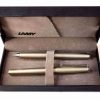Lamy Studio palladium barrel fountain pen and ballpoint set With 14K solid gold F nib -  Brand new - Image 5