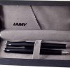 Lamy Studio piano black barrel fountain pen and ballpoint set With 14K solid gold M nib -  Brand new - Image 7