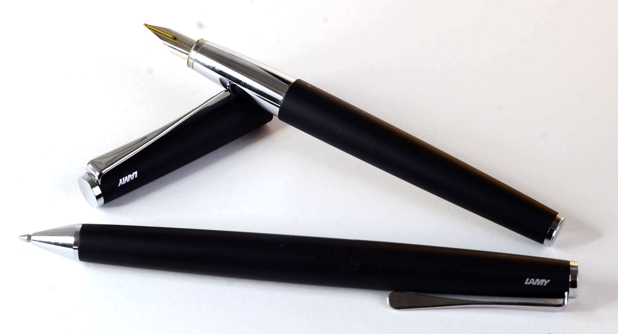 Buy online lamy studio piano black barrel fountain pen with Steel M nib