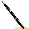 Pilot Custom 74 black barrel fountain pen -  14K 585 solid gold Medium nib - Brand new - Image 2