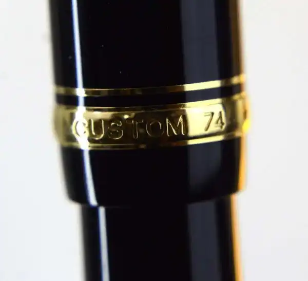 Vintage Pilot Custom 74 black barrel fountain pen -  14K solid gold Extra Fine nib - Image 6