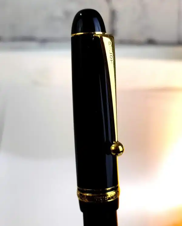 Pilot Custom 74 black barrel fountain pen -  14K 585 solid gold Medium nib - Brand new - Image 12