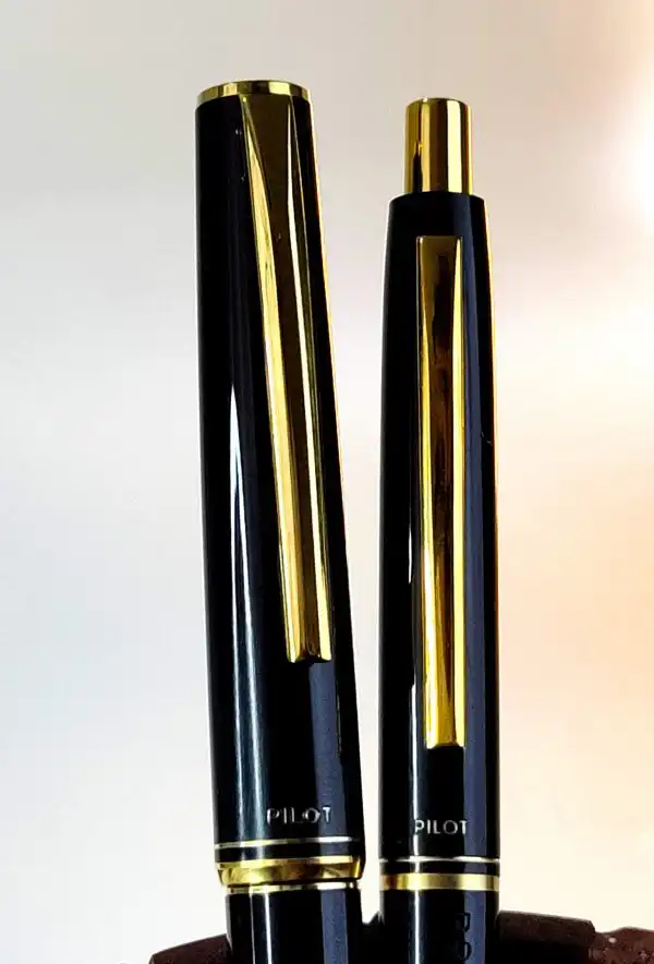 Pilot super fountain pen and  ballpoint with 23K gold plated F nib - unused mint - Image 5