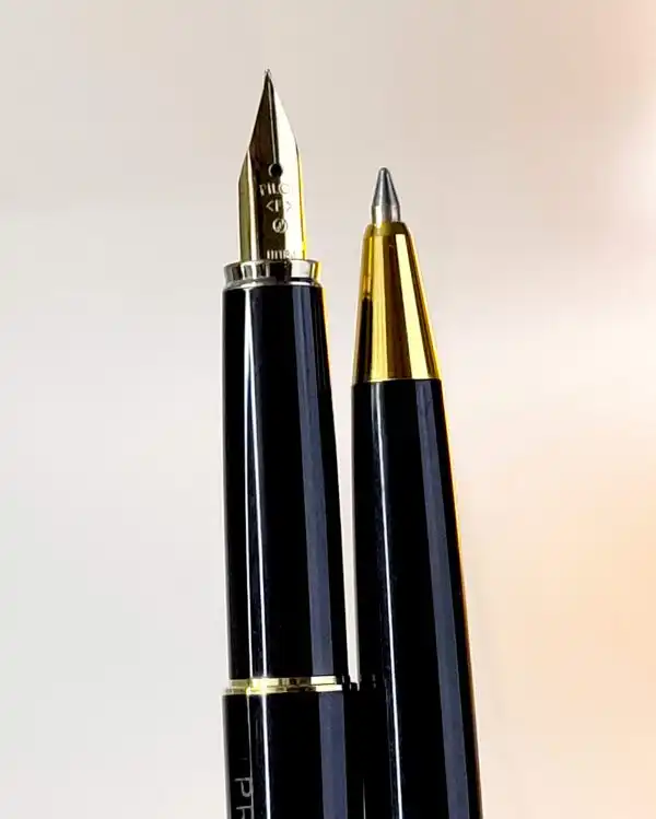 Pilot super fountain pen and  ballpoint with 23K gold plated F nib - unused mint - Image 6