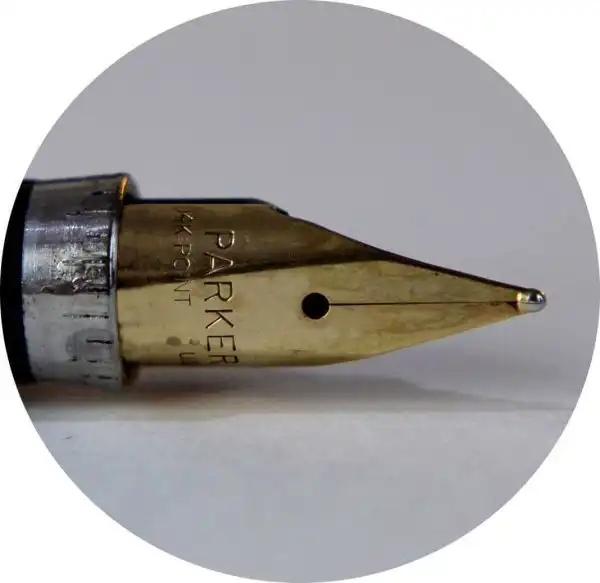 Vintage parker 75 sterling silver fountain pen 14Karat Gold B nib - Image 7