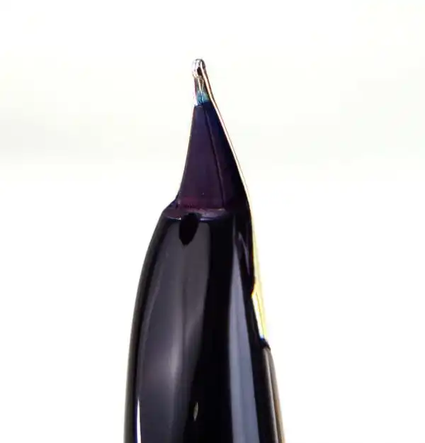 Vintage Pilot Custom silver striped fountain pen - 14K 585 solid gold M nib - Image 5