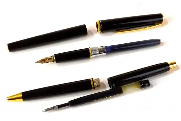 Pilot super fountain pen and  ballpoint with 23K gold plated F nib - unused mint - Image 3