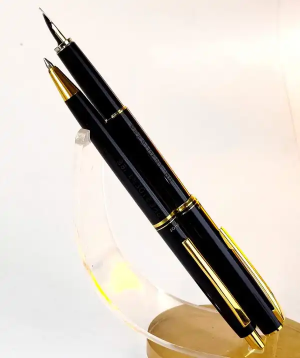 Pilot super fountain pen and  ballpoint with 23K gold plated F nib - unused mint - Image 2