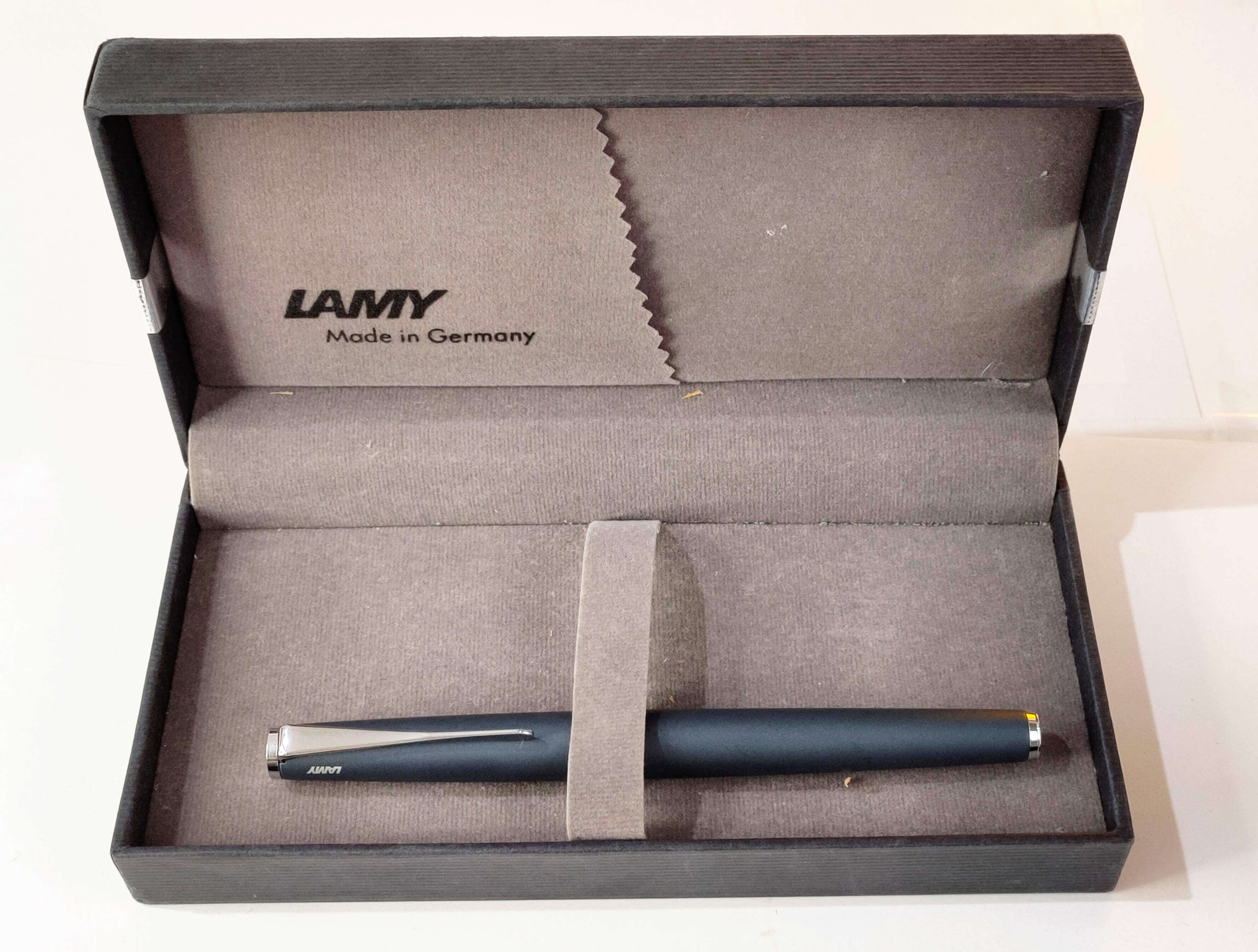 Buy online lamy studio charcoal barrel fountain pen with Steel M nib