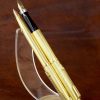 Parker 75 gold filled barleycorn fountain pen and ballpoint set with 14K XF nib - unused - Image 2
