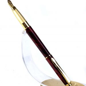 pelikan-celebry-P580-red-marbled-gold-trim-fountain-pen-14K-solid-gold-Broad-nib-Germany