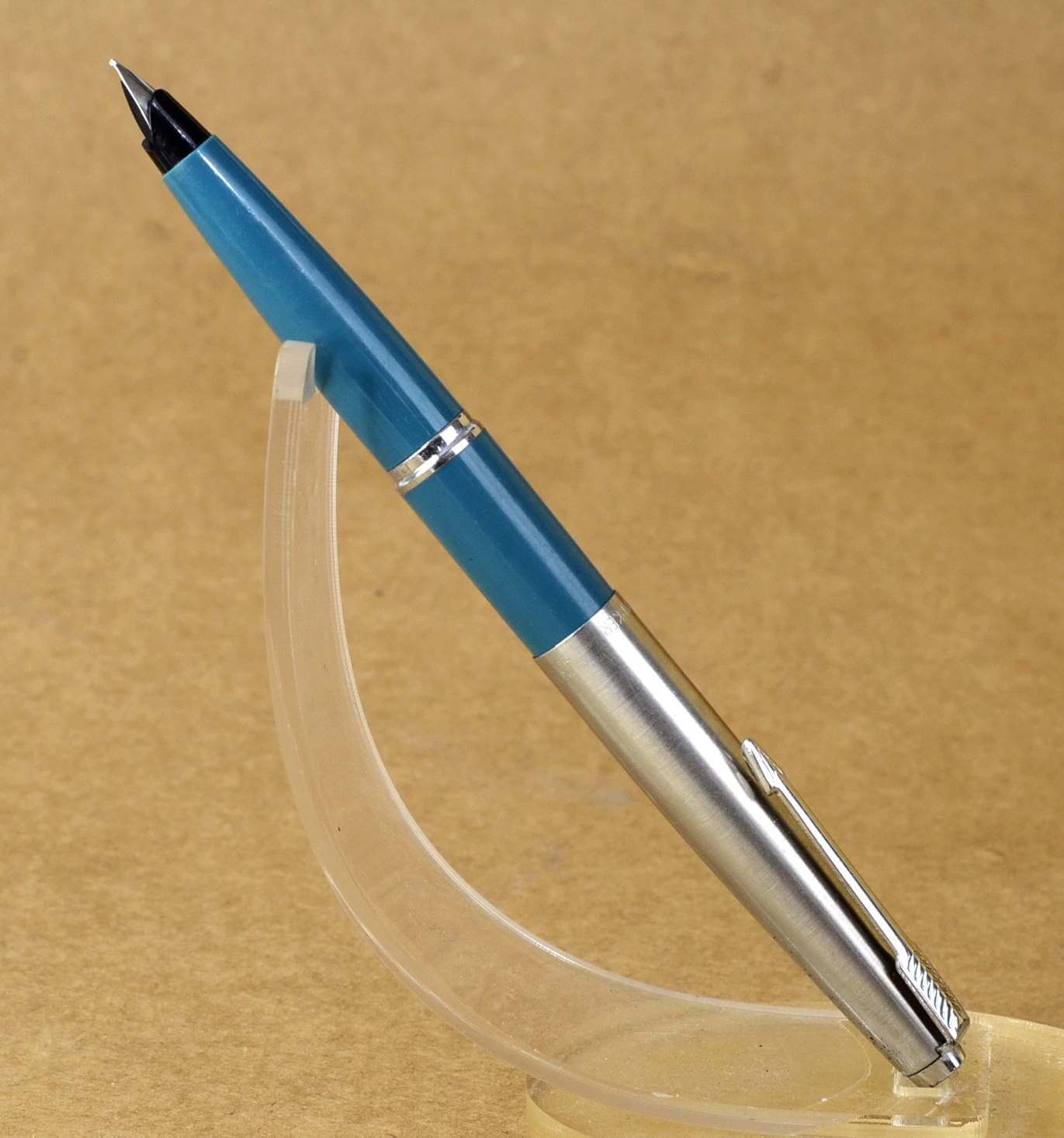 Vintage Parker 45 Fountain Pen TEAL. Gray, Green, Blue 