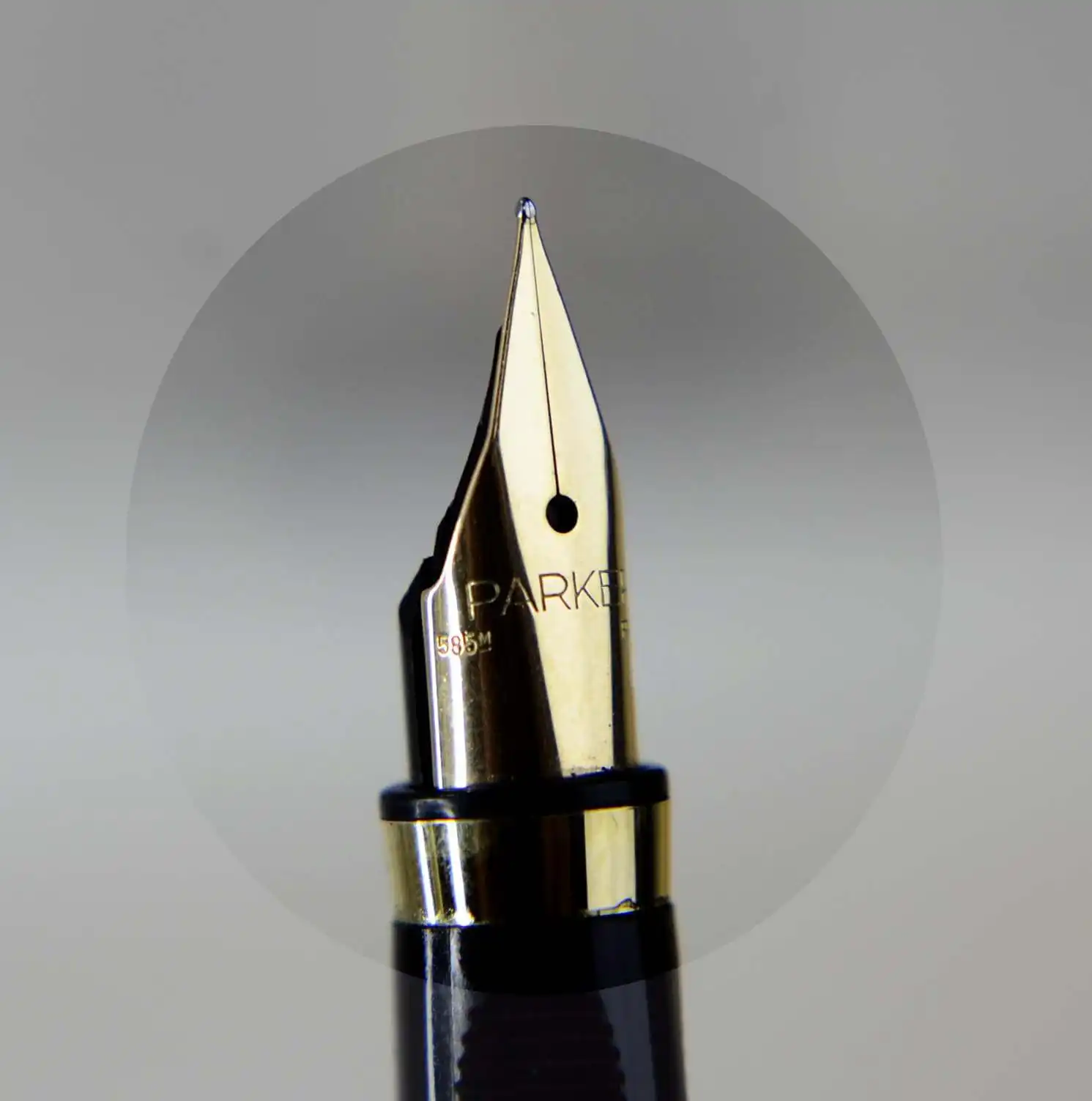 Vintage parker 75 silver plated barleycorn fountain pen 14Karat Gold XF nib - Mint - Image 8