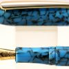 Moonman S1 blue acrylic mosaic barrel fountain pen with gold plated F nib - Brand new - Image 6
