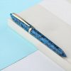 Moonman S1 blue acrylic mosaic barrel fountain pen with gold plated F nib - Brand new - Image 2