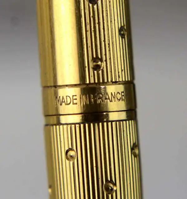 Parker classic perle golden slim fountain pen and ballpoint  with gold plated B nib - Image 5