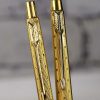 Parker classic perle golden slim fountain pen and ballpoint  with gold plated B nib - Image 6