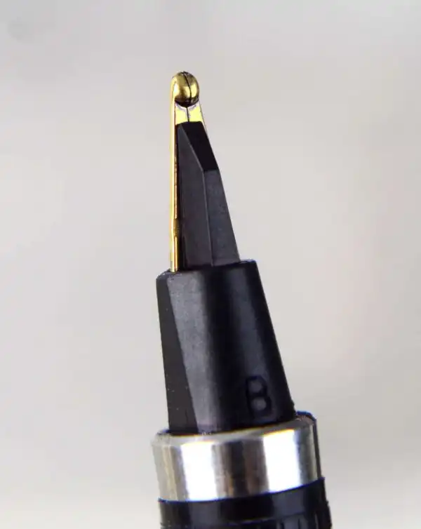 Parker classic perle golden slim fountain pen and ballpoint  with gold plated B nib - Image 7